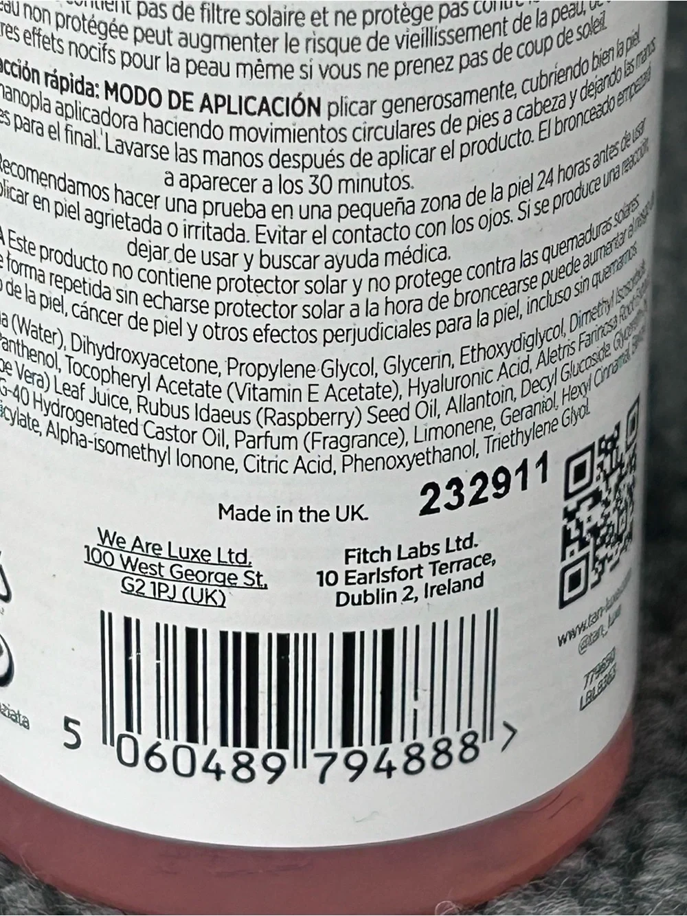 Tan-Luxe express water